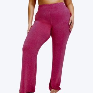 Good American Sparkle Metallic Wide Leg Pant in Hawaiian Pink | Size 3XL |